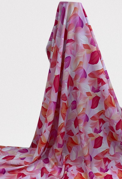 Petals in Pastel Tones Digital Printed Rayon