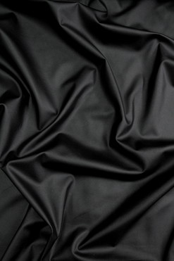 Black Vegan Leather with Faux Fur Backing