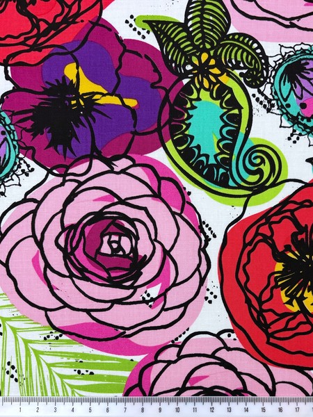 Bold Floral Printed Cotton
