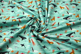 Ocean Life, Land & Sea Premium Cotton