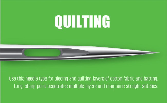 Titanium Size 80/12 Quilting Machine Needles