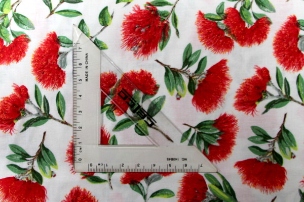 Pohutukawa Blossom Kiwiana Cotton