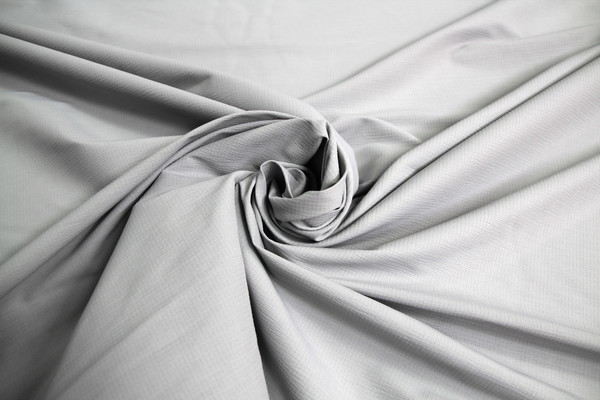Silver Rip-Stop Stretch Polyester