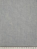 Pale Blue Denim & Ivory Micro Striped Linen Cotton Shirting