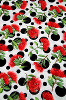 Spot the Pohutukawa Kiwiana Cotton