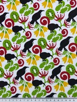 Tui with Kowhai & Kiwifruit Premium Cotton