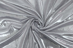 Silver Foil Micro Dot Lycra Knit