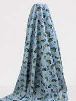 Toadstools on Blue Winceyette