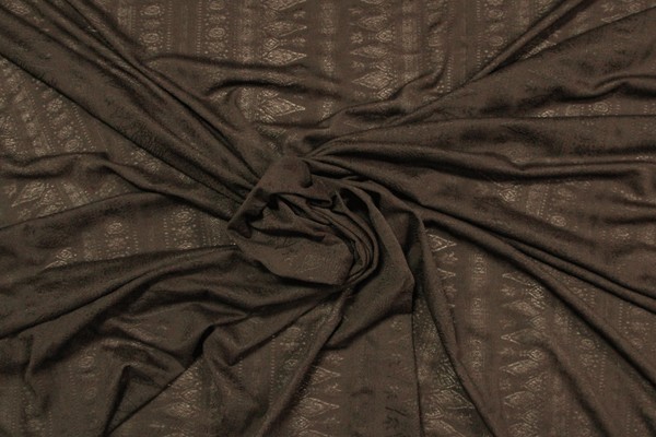 Dark Cocoa Nordic Patterned Light Stretch Knit