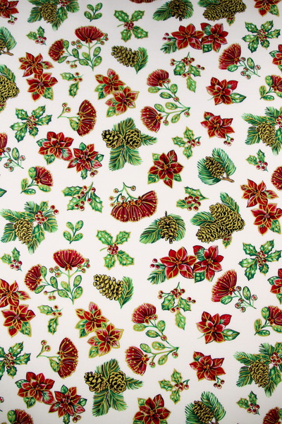 Pohutukawa & Holly Premium Printed Cotton
