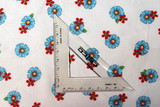 Blue & Red Flowers Printed Cotton New Image