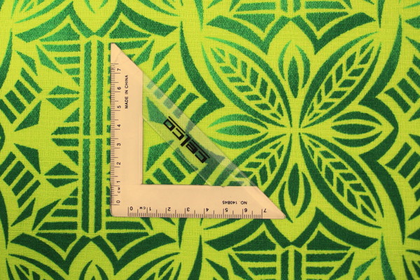 Apple Green on Lime Pasifika Dobby Cotton