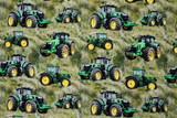 Farmers Paradise All Over Tractors Premium Printed Cotton
