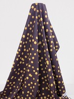 Sunburst Fruit on Soft Aubergine Printed Cotton