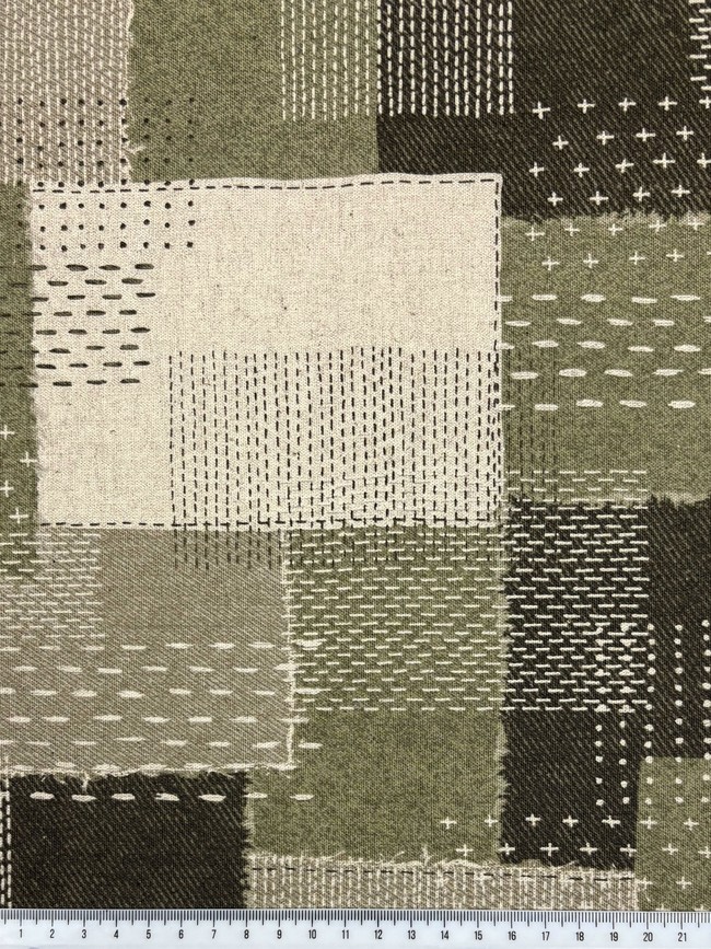Sage Patchwork - Mid-weight Premium Cotton