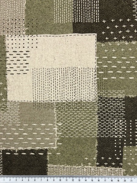 Sage Patchwork - Mid-weight Premium Cotton