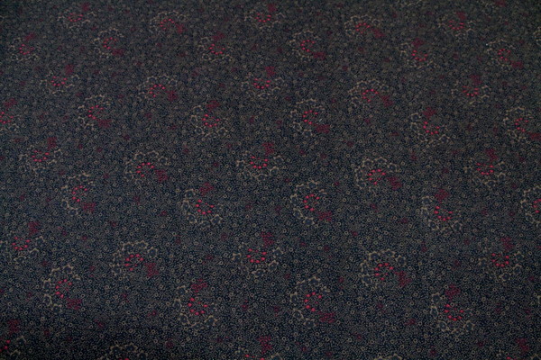 Brown & Red Mini Floral Printed Cotton