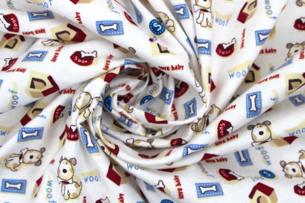 Spot the Dog Printed Flannelette