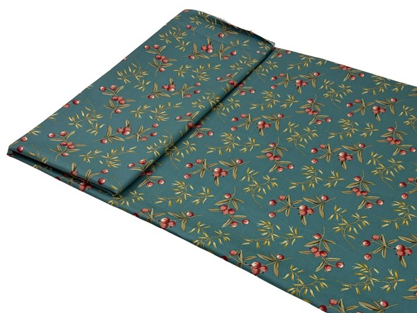 Berries on Jade Printed Cotton
