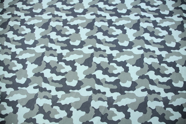 Faded Blues Camo Cotton Dril