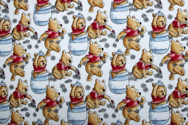 Disney's Pooh and his Hunny Pot Premium Printed Cotton