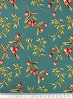 Berries on Jade Printed Cotton
