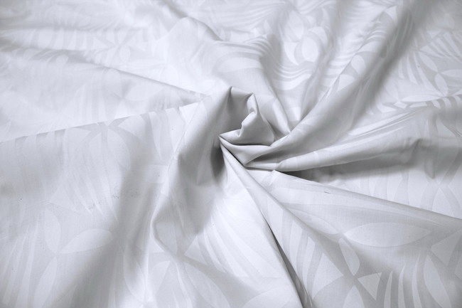 Graphic - White on White Pasifika Polycotton