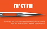 Size 80/12 Topstitch Machine Needles