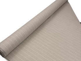 Neutral Wide Striped Cotton Linen Blend