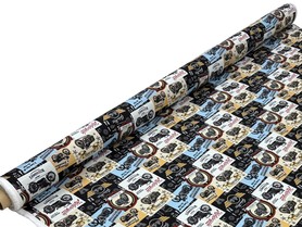 Live to Ride Classic Motorcycles Premium Printed Cotton