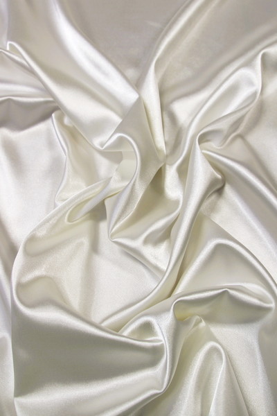 Warm Ivory Stretch Satin