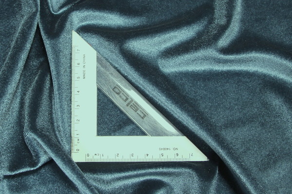 Concorde Blue Plush Stretch Velvet
