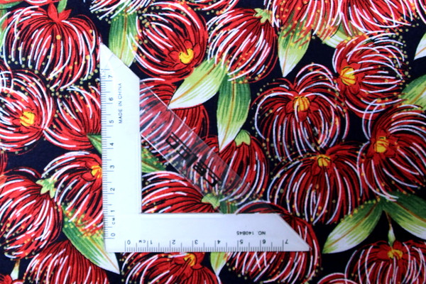 Designer Kiwiana Cottons - Pohutukawa