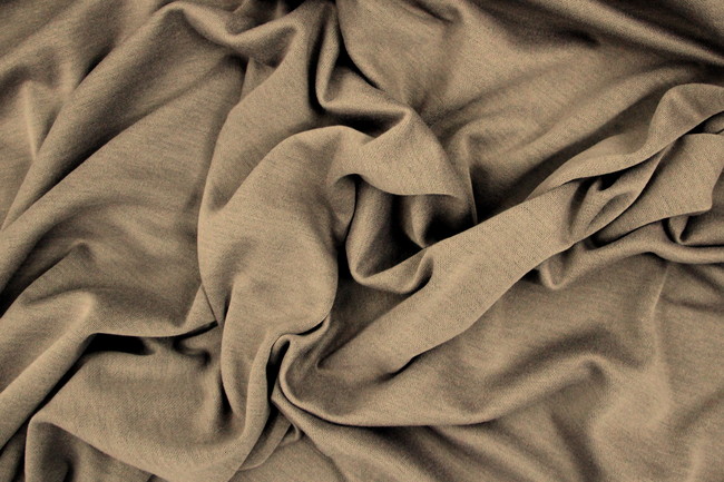 Mouse Brown Double Jersey Interlock Knit