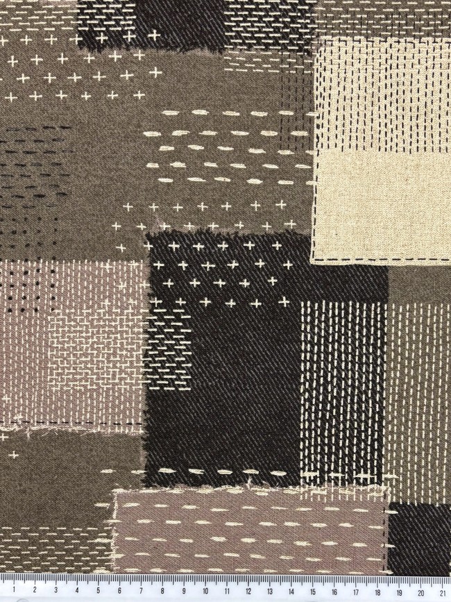 Browns Patchwork - Mid-weight Premium Cotton