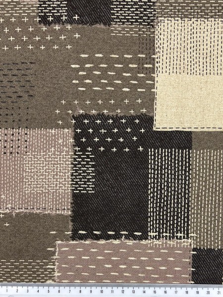 Browns Patchwork - Mid-weight Premium Cotton