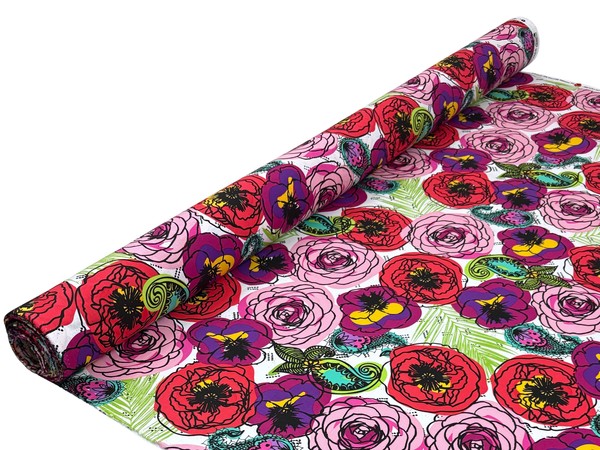 Bold Floral Printed Cotton