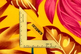 Tropical Foliage on Bright Yellow Printed Rayon
