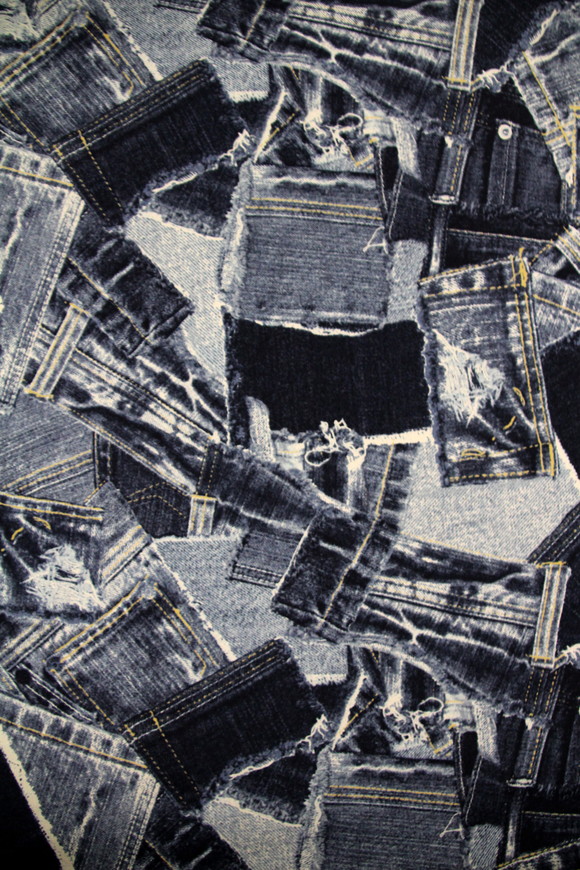 Denim Pockets Japanese Premium Printed Cotton