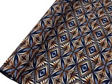 Navy & Browns Diamond Pacific Island Cotton Dobby