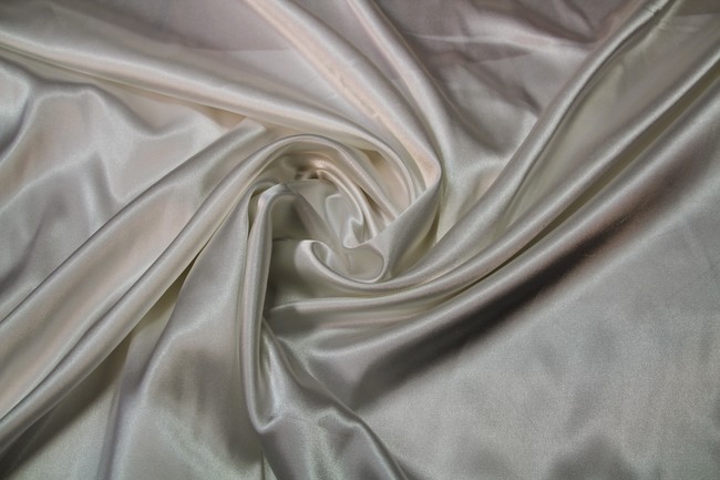 Soft Ivory Stretch Satin