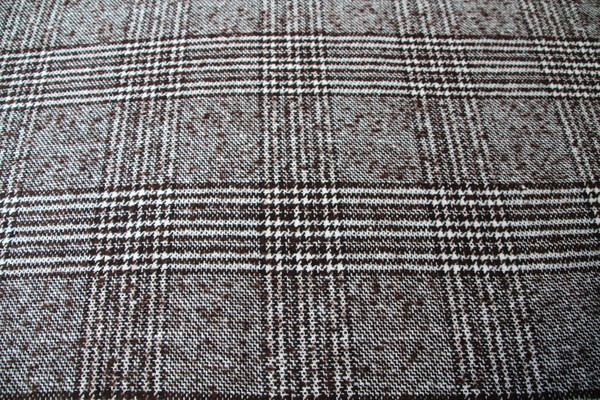 Brown Toned Classic Check Wool Blend