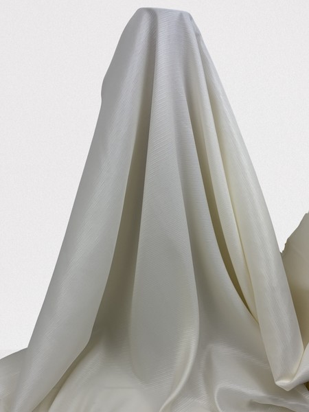 Cream Pin-Striped Polyester Suiting