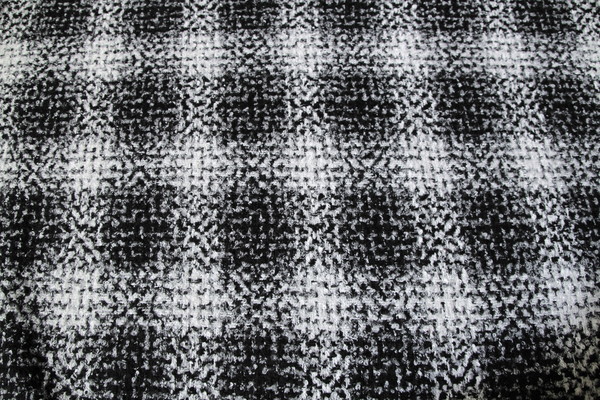 Black & White Checked Boucle Wool Blend
