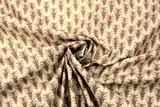 Beige Sprigs on Striped Printed Cotton