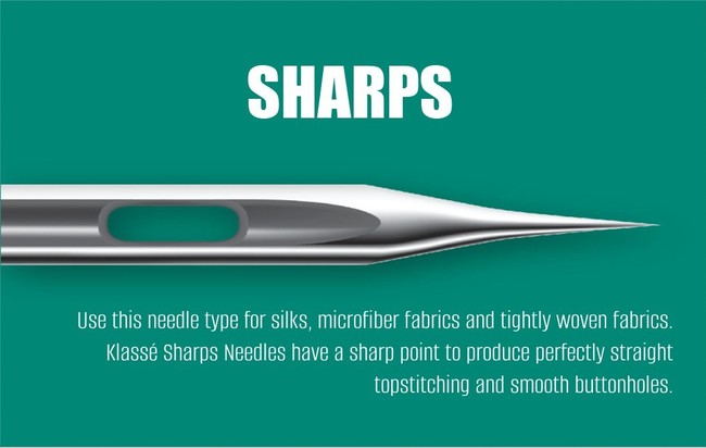 Size 80/12 Sharp Machine Needles 