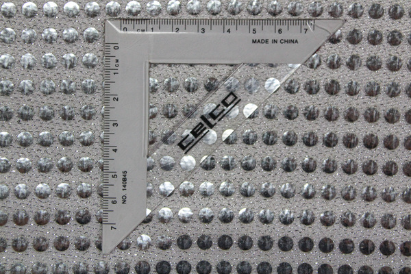 Silver on White Disco Dot