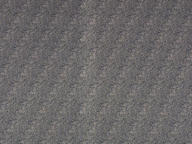 * SPECIAL * Caramel & Black Ponga Koru Kiwiana Cotton