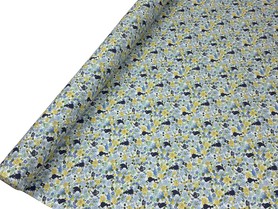 Alice with Floral Blues & Yellow Printed Cotton