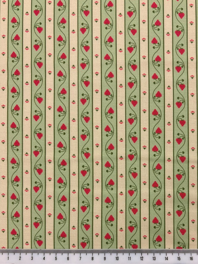 Strawberry Stripped Printed Cotton